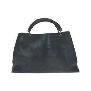 Gucci Bamboo Handbag Black Bag Leather Tote